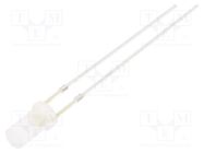 LED; 3mm; orange; 330÷500mcd; 140°; Front: flat; 1.8÷2.6V OPTOSUPPLY