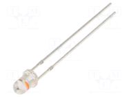 LED; red/pink; 3mm; 30°; Front: convex; 2.1÷2.6/3.1÷3.6VDC; round OPTOSUPPLY