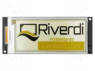 Display: e-paper; 2.9"; 296x129; Window dimensions: 29.06x66.9mm Riverdi