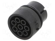 Connector: circular; contact insert; female; PIN: 8; w/o contacts BULGIN