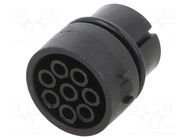 Connector: circular; contact insert; female; PIN: 8; 5A; 380V BULGIN