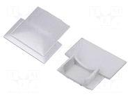 Cap for LED profiles; silver; 10pcs. GTV Poland