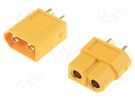 Accessories: power connector; yellow; PIN: 2; 65A POLOLU