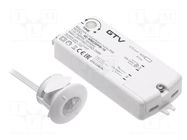 Touchless switch; white; with motion detector; 2m; 110÷240VAC GTV Poland