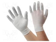 Protective gloves; ESD; M; polyamide,polyurethane,carbon fiber ANTISTAT