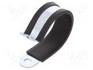 Fixing clamp; ØBundle : 42mm; W: 20mm; steel; Cover material: EPDM MPC INDUSTRIES