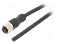 Cable: for sensors/automation; M12; PIN: 5; straight; 10m; plug ABB