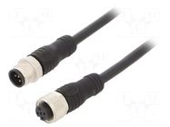 Cable: for sensors/automation; M12; PIN: 5; 1m; plug; max.80°C; PVC ABB