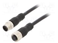 Connection lead; M12; PIN: 5; 3m; plug; max.80°C; PVC; IP67,IP69K ABB