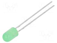 LED; yellow green; 5mm; 40÷80mcd; 45°; Front: convex; 1.7÷2.4VDC EVERLIGHT
