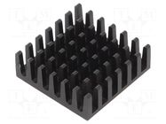 Heatsink: extruded; grilled; BGA; black; L: 25mm; W: 25mm; H: 8.9mm Wakefield Thermal