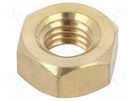 Nut; hexagonal; M10; 1.5; brass; 17mm; BN 504; DIN 934; ISO 4032 BOSSARD