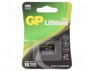 Battery: lithium; CR2; 3V; non-rechargeable; Ø16x27mm GP