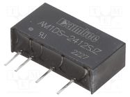 Converter: DC/DC; 1W; Uin: 21.6÷26.4V; Uout: 12VDC; Iout: 83mA; SIP7 AIMTEC