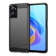 Carbon Case Flexible TPU Cover for Oppo A76 / Oppo A36 / Realme 9i black, Hurtel