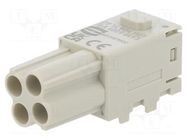 Connector: HDC; module; female; Han-Modular® Domino; PIN: 4; Han E® HARTING