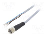 Connection lead; M8; PIN: 3; straight; 5m; plug; 60VAC; 3A; NEBU 