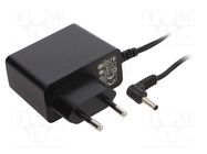 Power supply: switching; mains,plug; 9VDC; 1A; 9W; Plug: EU; 81.34% POS