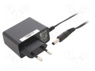 Power supply: switching; mains,plug; 12VDC; 1A; 12W; Plug: EU; black POS