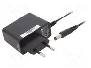 Power supply: switching; mains,plug-in; 12VDC; 1A; 12W; 82.96% POS