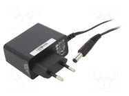Power supply: switching; mains,plug-in; 12VDC; 1.25A; 15W; 84.13% POS