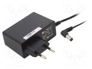 Power supply: switching; mains,plug; 12VDC; 2A; 24W; Plug: EU; 86.2% POS