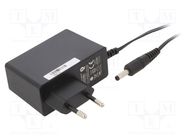 Power supply: switching; mains,plug-in; 12VDC; 2A; 24W; Plug: EU POS