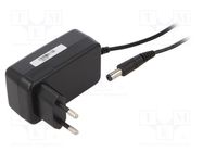 Power supply: switching; mains,plug; 12VDC; 2A; 24W; Plug: EU; 86.2% POS