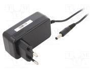 Power supply: switching; mains,plug; 12VDC; 2A; 24W; Plug: EU; 86.2% POS