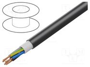 Wire; BiT 1000 Power; 4G2.5mm2; stranded; Cu; PVC; black; 600V,1kV BITNER