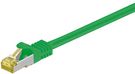 RJ45 Patch Cord CAT 6A S/FTP (PiMF), 500 MHz, with CAT 7 Raw Cable, green, 30 m - LSZH halogen-free cable sheat, RJ45 plug (CAT6A), CU