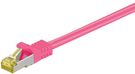 RJ45 Patch Cord CAT 6A S/FTP (PiMF), 500 MHz, with CAT 7 Raw Cable, magenta, 30 m - LSZH halogen-free cable sheat, RJ45 plug (CAT6A), CU