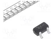 Transistor: NPN; bipolar; BRT; 50V; 0.1A; 0.2W; SC75; R1: 4.7kΩ ONSEMI