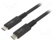 Cable; Thunderbolt 3,Thunderbolt 4,USB 4.0; 0.8m; black; 40Gbps GOOBAY