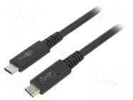 Cable; Thunderbolt 3,Thunderbolt 4,USB 4.0; 1m; black; 40Gbps GOOBAY