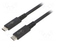 Cable; Thunderbolt 3,Thunderbolt 4,USB 4.0; 1m; black; 40Gbps GOOBAY