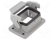 Enclosure for connectors: HDC; size 6B; for panel mounting; IP65 HARTING