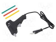 Hot melt glue gun; Ø: 7mm; 20W; Plug: EU; 10min; 230VAC RAPID