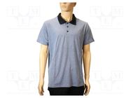 Polo shirt; ESD; L; cotton,polyester,carbon fiber; grey EUROSTAT GROUP