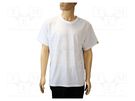 T-shirt; ESD; M,men's; cotton,polyester,carbon fiber; white EUROSTAT GROUP