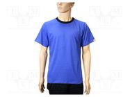 T-shirt; ESD; men's,XXXXL; cotton,polyester,carbon fiber; blue EUROSTAT GROUP