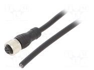 Connection lead; M12; PIN: 5; straight; 6m; plug; max.80°C; PVC ABB