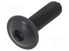 Screw; with flange; M3x10; 0.5; Head: button; hex key; HEX 2mm BOSSARD