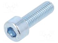 Screw; M5x16; 0.8; Head: cheese head; hex key; HEX 4mm; steel; zinc BOSSARD