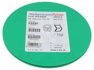 Markers; Marking: V; 2÷5mm; PVC; yellow; -65÷105°C; leaded; HGDC2-5 HELLERMANNTYTON