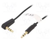 Cable; Jack 3.5mm 3pin plug,Jack 3.5mm 3pin angled plug; 0.5m Goobay