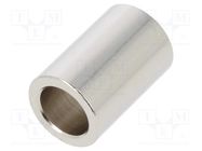 Spacer sleeve; 18mm; cylindrical; brass; nickel; Out.diam: 12mm DREMEC