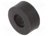 Spacer sleeve; cylindrical; polyamide; L: 3mm; Øout: 7mm; black DREMEC