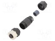 Plug; M12; PIN: 12; female; A code-DeviceNet / CANopen; for cable AMPHENOL LTW