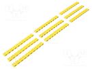 A kit of cable labels; Marking: A,B,C; 4mm; yellow; push-in Goobay